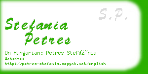 stefania petres business card